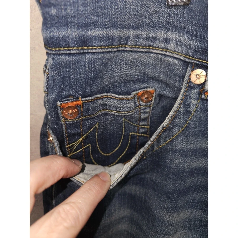 True Religion Men's Geno Slim Fit Straight Jeans, Size 34x32 Y2k
